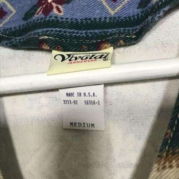 Vintage 90's Vest By Vivaldi Jeanswear M - Picture 4 of 10